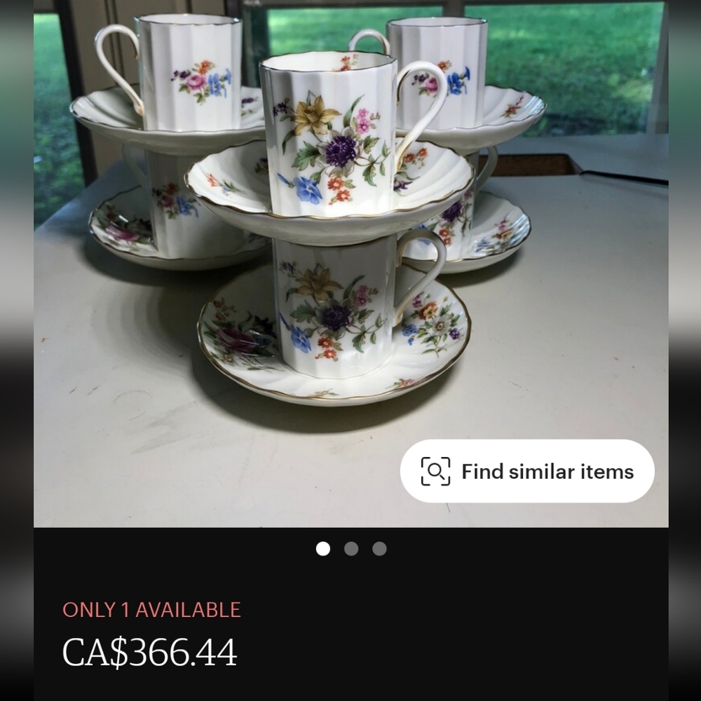 Vintage *RARE* Royal Worcester and Paragon espresso set EUC - Picture 13 of 13